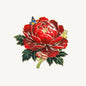 Peony Flower Refrigerator Magnet – Decorative Metal Floral Magnet with Raised Petals & Enamel Finish